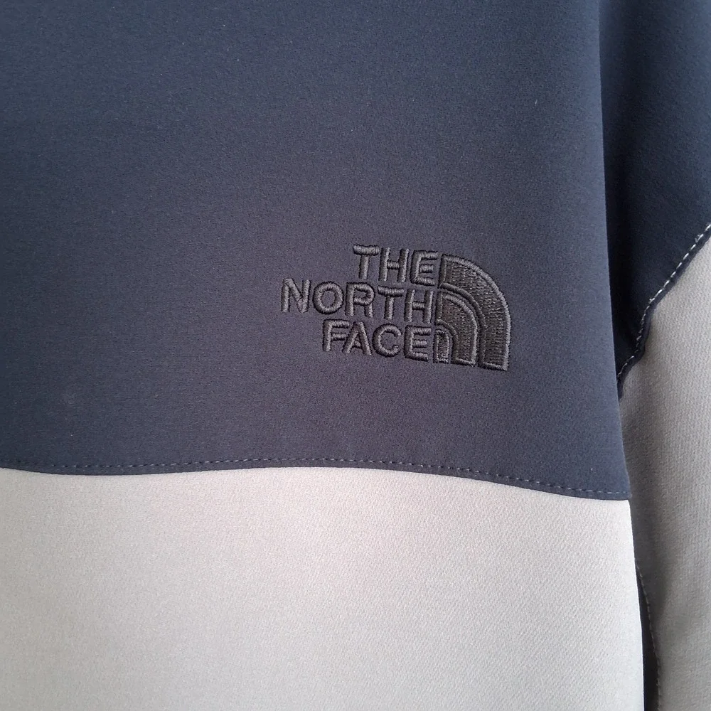 The North Face Jacket Mens 2 Tone Gray Navy Blue WindWall‎ Full Zip L GUC